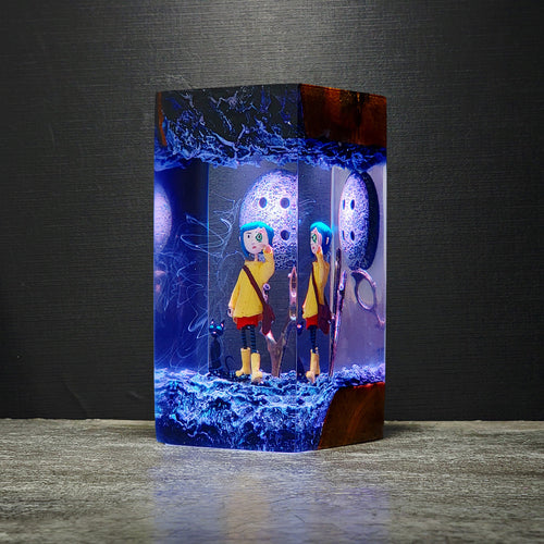 Coraline Resin Lamp - Handmade Seeing Stone Night Light