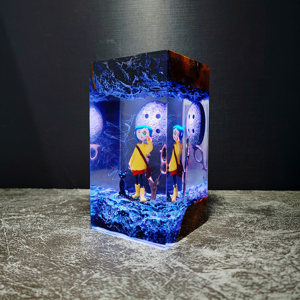 Coraline Resin Lamp - Handmade Seeing Stone Night Light