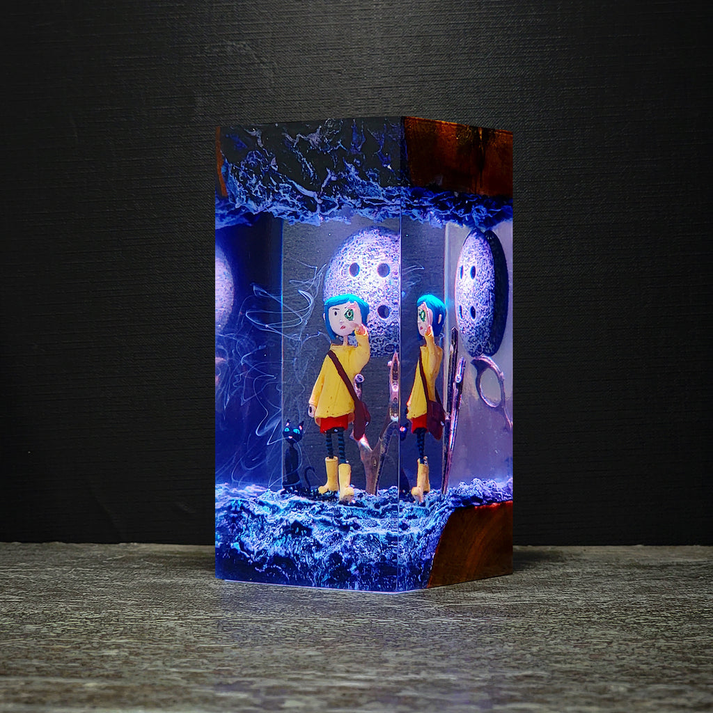 Coraline Resin Lamp - Handmade Seeing Stone Night Light