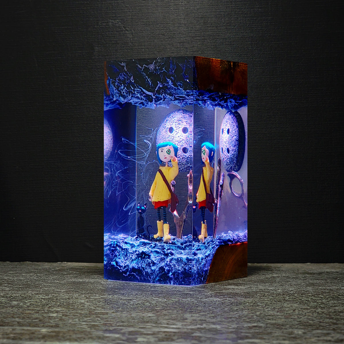 Coraline Resin Lamp - Handmade Seeing Stone Night Light