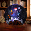 Fantasy Dragon Resin Lamp, Handmade Galaxy Diorama Night Light