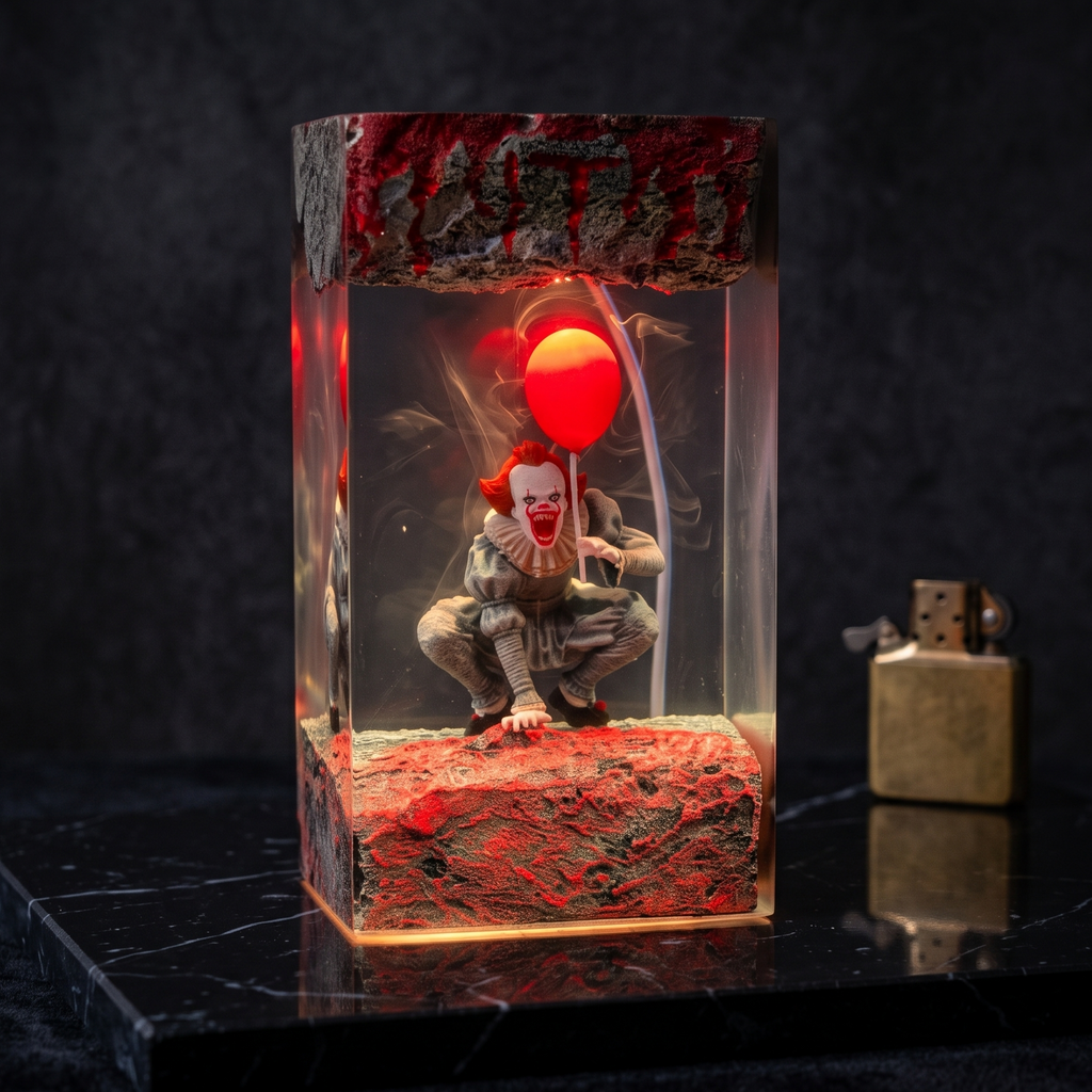 Pennywise,  epoxy lamp, desk lamp