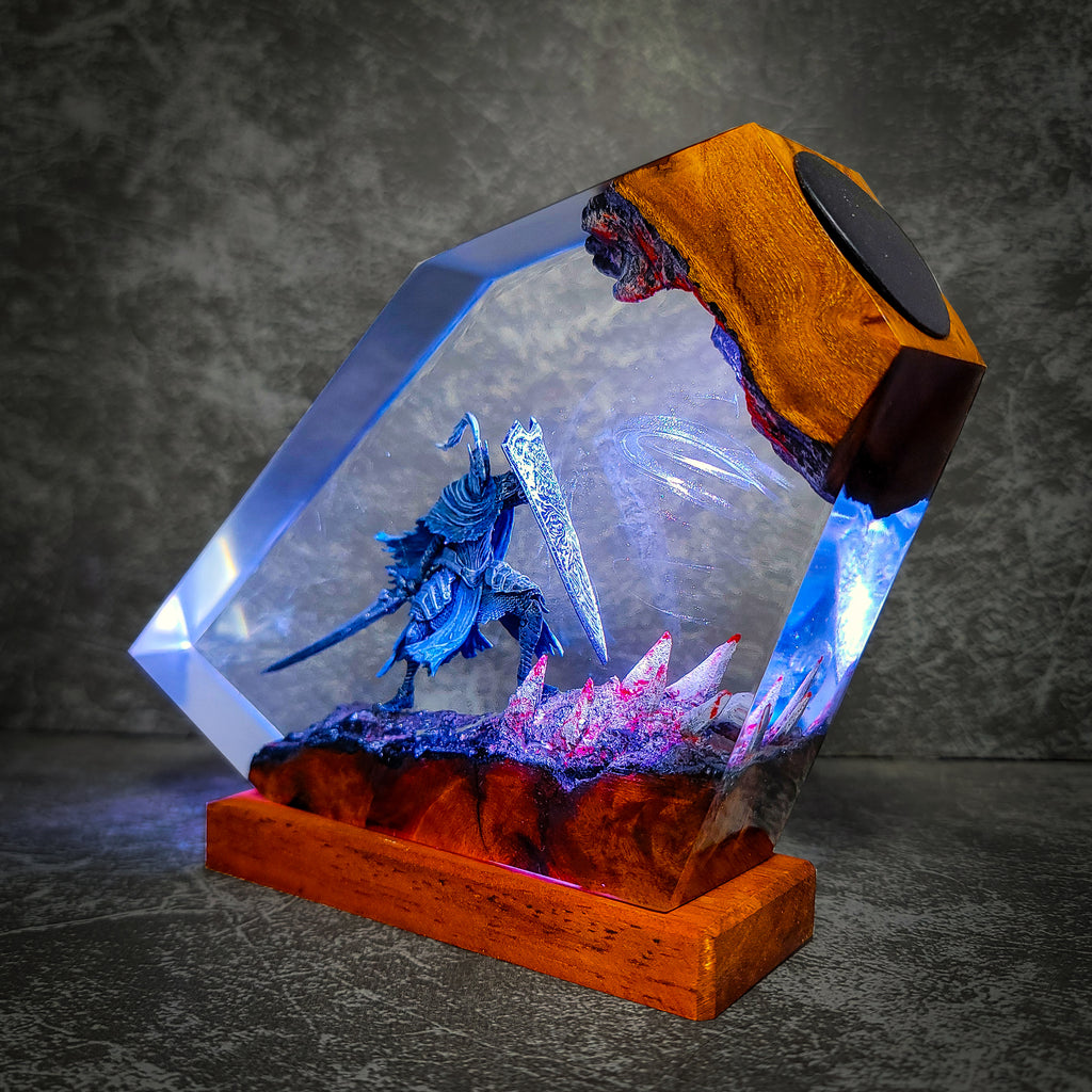 Dark Souls Artorias Resin Lamp - Handmade Abysswalker Night Light